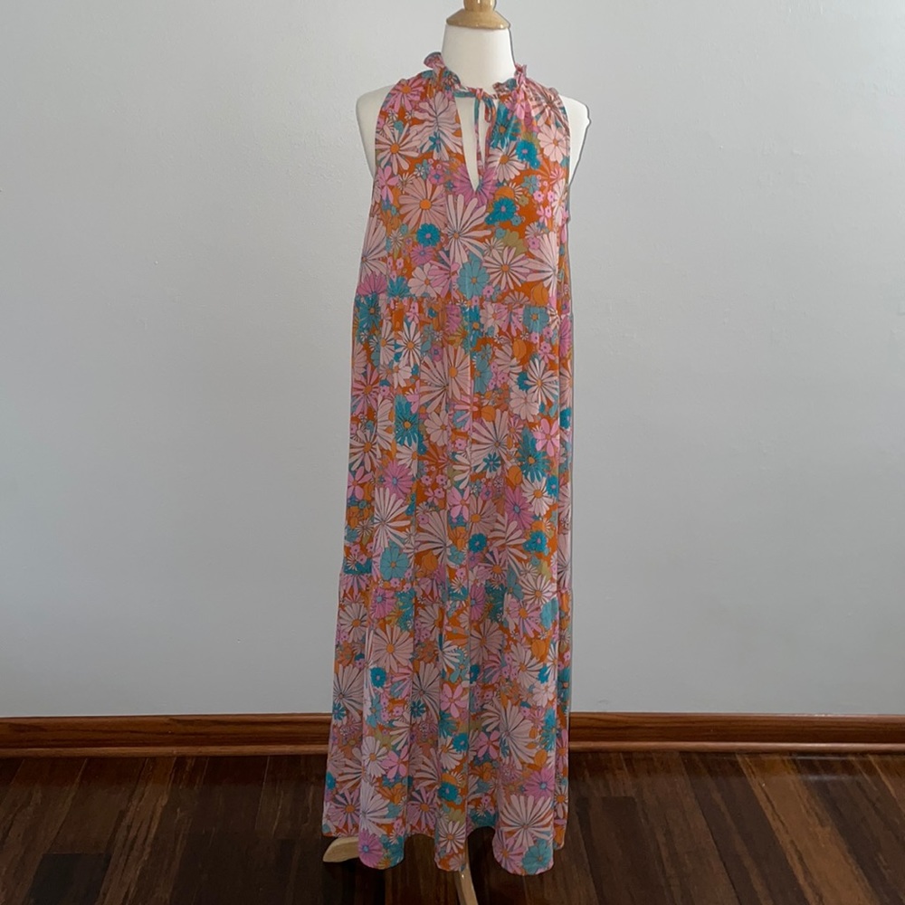 BB DAKOTA BY STEVE MADDEN Floral-Print Tiered Maternity Dress